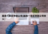 越南一家区块链公司[越南一家区块链公司收入]